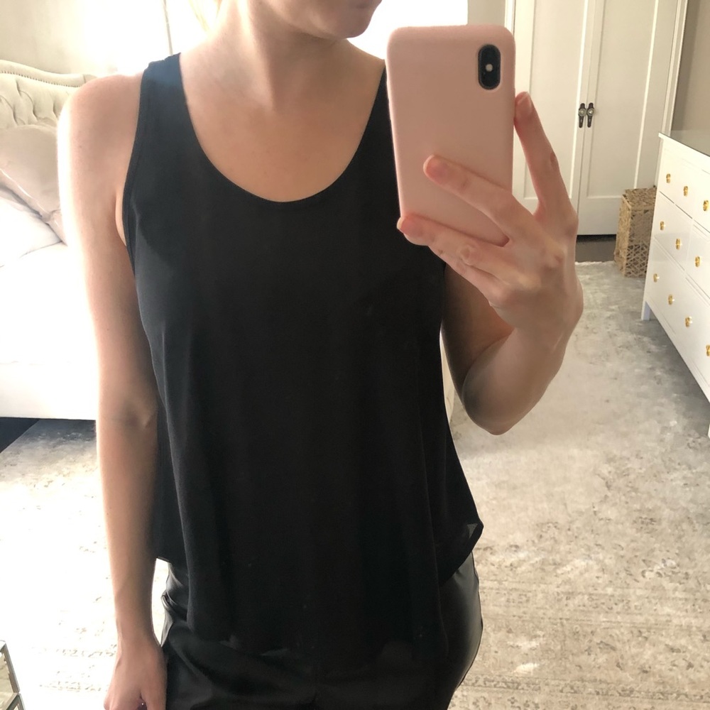 Lush black float tank top